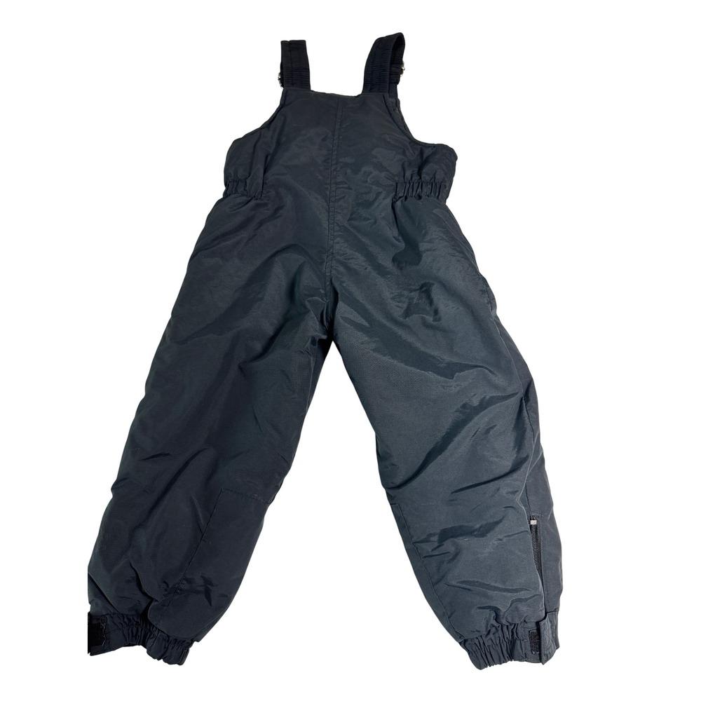 Vintage GAP Silver Ice Kids XS Snow Bibs Ski Overalls Black 80s 90s Outdoor - Picture 8 of 9